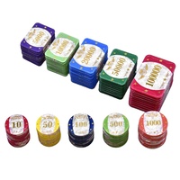 Plaques de brique de poker en acrylique personnalisables avec un design, un motif, une couleur et un logo personnalisés avec une taille et une qualité de casino standard