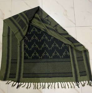 Écharpe tactique multi-usages en coton vert olive de qualité supérieure pour hommes et femmes, motif vert, pour toutes les saisons - Product Image 6