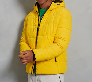 Blouson matelassé pour homme coupe décontractée avec capuche, coupe-vent d'hiver, pour l'extérieur, décontracté, mode, sport, style doudoune à bulles, vente en gros - Product Image 3