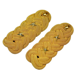 Hombreras Metálicas de Mylar con Cordón Ajustable, Bordadas, de Lujo, para Uniformes Ceremoniales, de 3 Hilos - Product Image 2