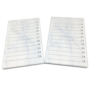 Marble Acrylic Eyelash Tile with Lines Printed <b>Lash</b> <b>Extension</b> Palette Holder Luxury <b>Lash</b> Strip Board Organizer with High Quality - Product Image 1