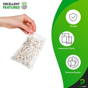 Paquete de 1000 bolsas de polietileno con fuelle transparente de 5x4x18 pulgadas, embalaje de plástico a prueba de fugas de 1 Mil para regalos, frutas, granos de café - Product Image 4