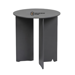 Modern Black Iron Metal <b>Stool</b> with Panel Base Round Top Contemporary Industrial Side <b>Stool</b> Minimalist Accent Seating for Home - Product Image 1