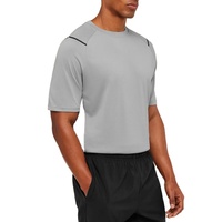 LEDBURY Sportswear – T-shirt d'entraînement à séchage rapide, personnalisé, respirant, à manches courtes, coupe classique, en tissu extensible type toile, grande taille