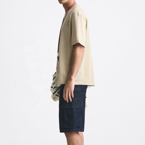 Wholesale Custom <b>Logo</b> Print Cotton Men Oversized T Shirts New Fashion High Quality Vintage Style Oversized T-shirt for men - Product Image 4