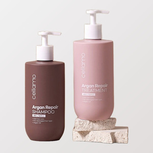 Soins capillaires pour femmes Cellamo Korean Argan Repair Treatment Fabriqué en Corée 480ml 480g Crème huileuse rouge Tous types de peau - Product Image 4