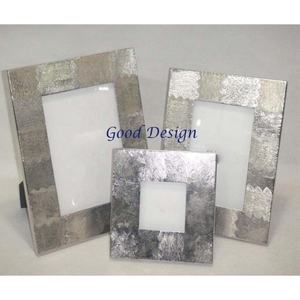 Cadre photo en métal personnalisé luxe léger créatif texture feuille cadre photo argent moderne minimaliste créatif cadre photo de mariage - Product Image 3
