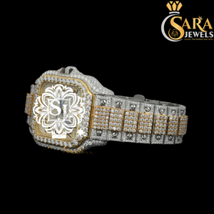 Personnaliser Cadran Carré Cadran Analogique Calendrier Complet Glacé de Haute Qualité Montre Moissanite Coupe Baguette Pour Hommes/Montre Hiphop - Product Image 1