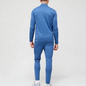 Tenues de survêtement slim unies personnalisées Ensembles de fitness 2 pièces Survêtement à col roulé et fermeture éclair complète pour homme - Product Image 2