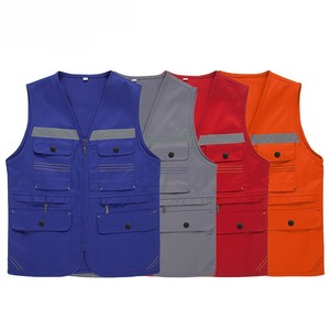 Custom Logo Men's Workwear Vest Multi Pockets Breathable <b>Construction</b> <b>Work</b> Vest <b>Clothes</b> High-end Waistcoat Vest <b>Work</b> <b>Clothes</b> - Product Image 3