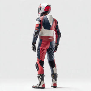 Conjunto de Chaqueta y Pantalones de Cuero para Motociclistas, Unisex, Transpirable, Resistente al Viento, Estampado, Invierno, Tallas Grandes, para Ciclismo - Product Image 4