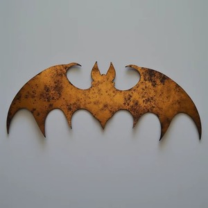 Decoración de pared de murciélago de metal, forma de animal de Halloween, decoración interior, diseño duradero tallado con láser, uso para adultos - Product Image 2