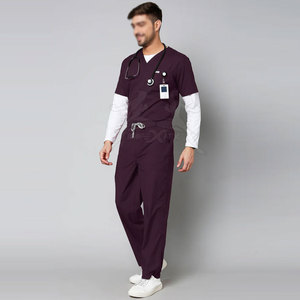 Cheap Price Hospital Scrub Uniform Modern Hospital Scrub Uniform Breathable Construction And Easy Movement - Product Image 3