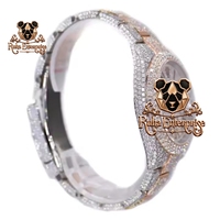 Montre-bracelet style diamant étincelant avec mouvement à quartz, boîtier en acier inoxydable raffiné, cadran à chiffres romains et fermoir caché