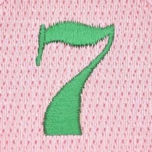Pretty Girl Number 7 <b>Patch</b> Pink & Green Embroidered Number Applique Iron On Sew On Badge for <b>Jackets</b> Bags Hats DIY Apparel - Product Image 6