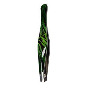 Stainless Steel Eyebrow Tweezers Set With Slanted Tips Facial Hair <b>Removal</b> <b>Tool</b> <b>Pointed</b> Tweezers With Leather Case - Product Image 1