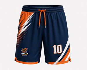 Custom Men's Casual Cotton Volleyball Soccer <b>Shorts</b> Soft Twill Material Elastic Waistband Clean Minimalist Solid Plain Dyed - Product Image 1
