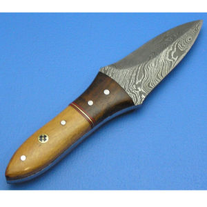Cuchillo para Abrir Ostras de Acero de Damasco, Cuchillo de Cocina Personalizado al por Mayor con Mango de Madera y Funda - Product Image 4
