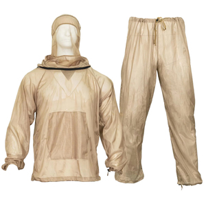 Traje de malla para caza al por mayor con capucha y velo facial, conjunto ligero y transpirable de chaqueta y pantalones para protección contra insectos al aire libre - Product Image 3