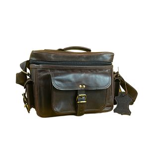 Sac pour appareil photo reflex numérique en cuir véritable Madosh avec fermeture à glissière pour la photographie de voyage |   Sac bandoulière vintage marron - Product Image 1