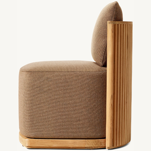 Canapé en teck en promotion, style moderne et épuré, sans accoudoirs, robuste et durable, idéal pour la terrasse et le jardin. - Product Image 2