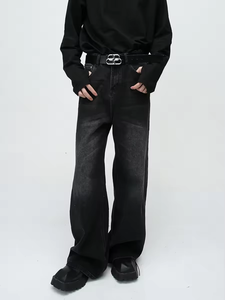 2026 Stylish Boys Denim <b>Pants</b> Soft Cotton Blend Fabric Modern Slim Fit Design Adjustable Waistband Durable Stitching Men's Jeans - Product Image 2