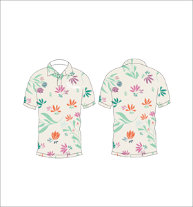 เสื้อโปโลลายพิมพ์มือผู้ชาย พิมพ์ลายทั้งตัว แขนสั้น สไตล์ลำลอง เสื้อโปโลสำหรับตีกอล์ฟ - Product Image 1
