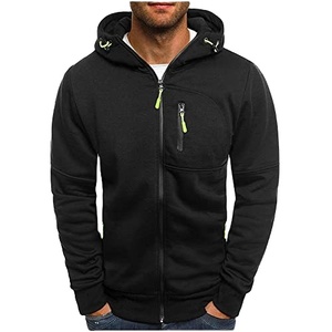 Fabricant professionnel de sweats à capuche zippés pour hommes, 100% coton, imperméables, respirants, emballage écologique, coupe classique, design unique - Product Image 1