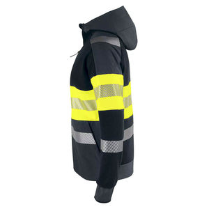 High Visibility Reflective Safety Hoodie Full Zip <b>Work</b> Jacket Detachable Hood <b>Waterproof</b> Breathable Hoodie OEM Safety Workwear - Product Image 1