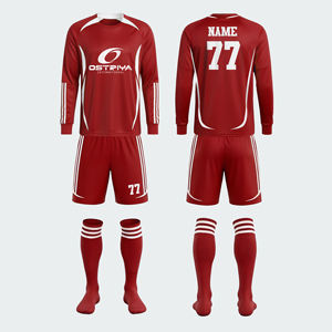 Uniformes de Fútbol Personalizados al por Mayor, Camisetas de Fútbol con Manga Corta, Logotipo Frontal, Secado Rápido, 100% Poliéster - Product Image 4