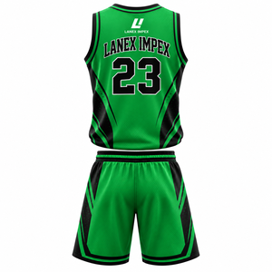 Conjunto de Uniforme de Baloncesto Personalizado de Alta Calidad para Hombre, Ropa Deportiva de Equipo, Sublimación, Cuello en V, Jersey sin Mangas, Pantalones Cortos Transpirables - Product Image 3