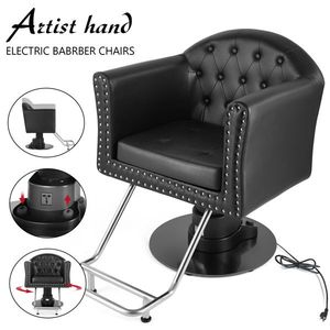 Poltrona da Barbiere Elettrica Reclinabile a 360 Gradi di Alta Gamma, Moderna in PU, per Saloni, Spa e Centri Estetici, Nera, per Scuole e Saloni - Product Image 4