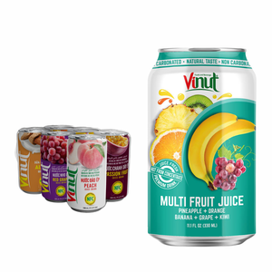 330ml Bebida de zumo de fruta múltiple sin azúcar Precio de fábrica Etiqueta privada Muestra gratis OEM/ODM del fabricante de Vietnam - Product Image 1