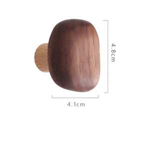 Eco-Friendly Wooden Handles Solid Wood Cabinet Knob Set Stylish Walnut <b>Drawer</b> <b>Pulls</b> Modern Rustic Cabinet Handles Wooden Handles - Product Image 5