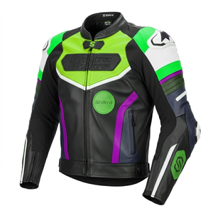 1 Piece MOQ Custom Breathable Printed Plus Size Leather Motorcycle Jacket Your Design Motorcycle & Auto Racing Wear - Product Image 3