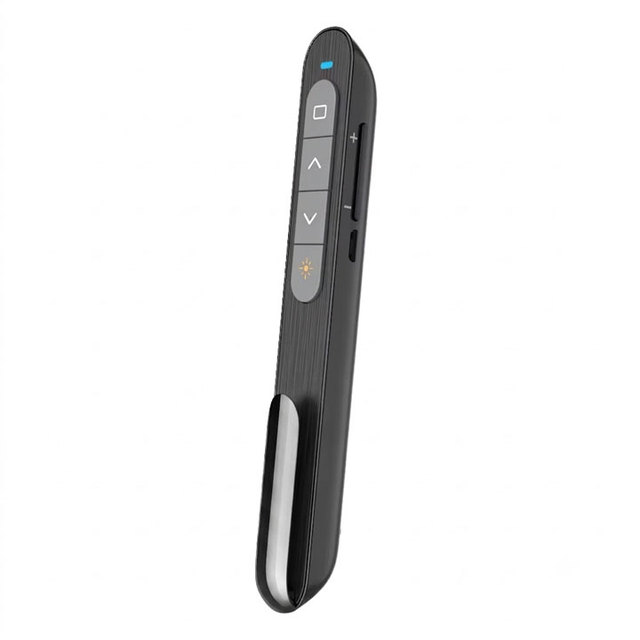 2.4GHz USB Wireless Presenter Red Green Light Page Turning Volume Control PPT Remote Control Mouse for PowerPoint Presentation
