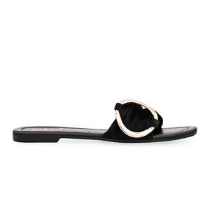 Pantoufles en fourrure décontractées noires CL1692 à la mode confortables pour pantoufles - Product Image 3