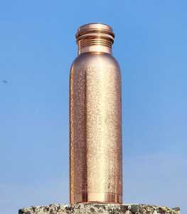 SALEEM INTERNATIONAL Pure <b>Copper</b> Traditional Engraved Design Portable Travel Water <b>Bottle</b> Lid Large Capacity for Office Home - Product Image 6