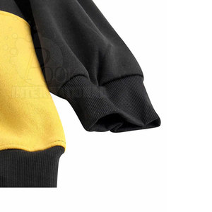 Sweat à capuche pour homme, coupe oversize, décontracté, avec blocs de couleur et patchwork, manches longues, tricoté, coupe classique, pour l'automne - Product Image 3