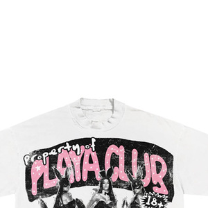 Camiseta Blanca Extra Grande con Estampado de Chicas Conejitas, Estilo Urbano, Jersey de Manga Corta con Cuello Redondo para Hombre - Product Image 3