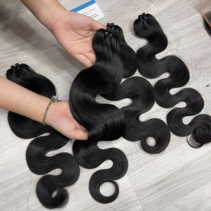 <b>Top</b> Product Vietnamese Human Hair Natural Black Steam Body Wave Super Double Drawn No Shedding Steam Process Hair - Product Image 2