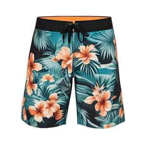 Shorts de plage imprimés pour hommes, extensibles, séchage rapide, tissu polyester et élasthanne, en stock, shorts de sport, fitness, skate, surf - Product Image 1