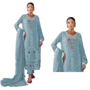 Costume pakistanais pour femmes, best-seller, avec broderie et travail de sequins, et travail de cristaux Khatli, pour un usage quotidien ou décontracté. - Product Image 4