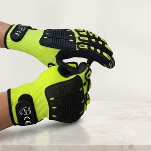Gants <span class=keywords><strong>anti</strong></span>-choc haute résistance avec protection dorsale en TPR, résistance au coupure niveau 3, équipement de mécanicien pour le secteur pétrolier, gazier, minier, équipement de protection individuelle (EPI) - Product Image 1