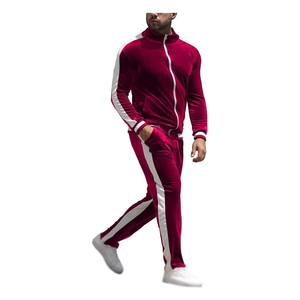 Conjunto Deportivo Casual de Invierno para Hombre, 2 Piezas, Sudadera con Capucha de Terciopelo, Transpirable, de Secado Rápido, Chaqueta con Cremallera Completa y Pantalones Estampados para Correr - Product Image 4