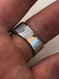 Mens <b>Iced</b> Moissanite Pinky <b>Ring</b> Hip Hop <b>Ring</b> 925 Sterling Silver Hip Hop Style Bling Jewelry Luxury Design Premium Quality - Product Image 2