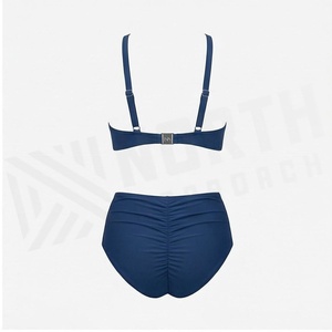Ensemble de bikini bleu marine pour femme North Approach avec détails ajourés et bas taille haute extensible - Product Image 2