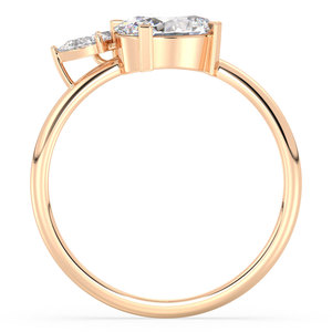 REYES – bagues de fiançailles classiques en or Rose 14 carats pour femmes, bijoux scintillants, cadeau d'anniversaire, bagues fines - Product Image 6