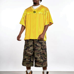 Último Modelo de Jersey de Fútbol Americano Retro Amarillo Extra Grande, Personalizado, Moderno, para Hombre, Fabricación de Ropa Deportiva con Etiqueta Privada OEM - Product Image 4