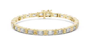 Minimalist 2-Prong Round Diamond Tennis <b>Bracelet</b> - Product Image 2
